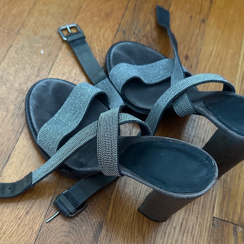 Brunello Black and Monilli Women's Sandals